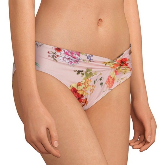 Antonio Melani Bikini Bottoms Twist Ruched Coral Red Orange Medium - Picture 6 of 6